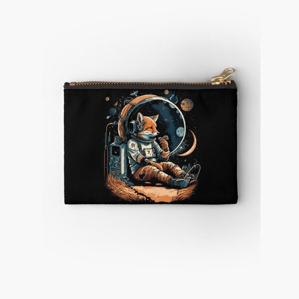 Item preview, Astronaut Fox in the Space listening to the music with planets designed and sold by brytfanna.
