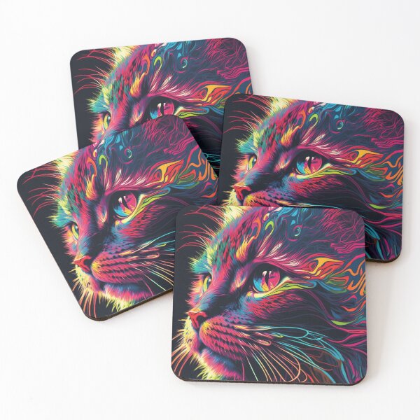 Item preview, psychedelic cat No.I designed and sold by NISATO-ART.