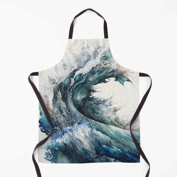 Item preview, Rolling wave graphic print in colours of the ocean designed and sold by sketchzen.