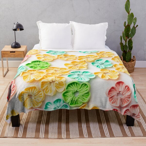 Item preview, Spring Handmade sewn fabric Flowers Yellow Red Blue Green designed and sold by homemadecreate.