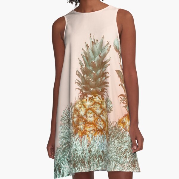 Holiday Spirit Pineapples A-Line Dress