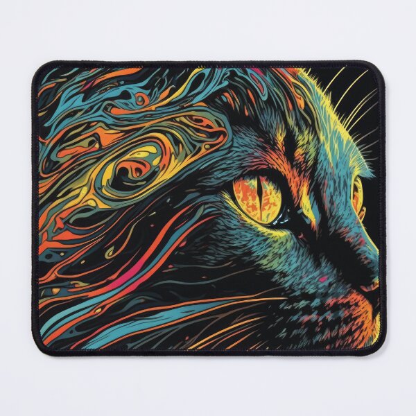 Item preview, psychedelic cat No.III designed and sold by NISATO-ART.