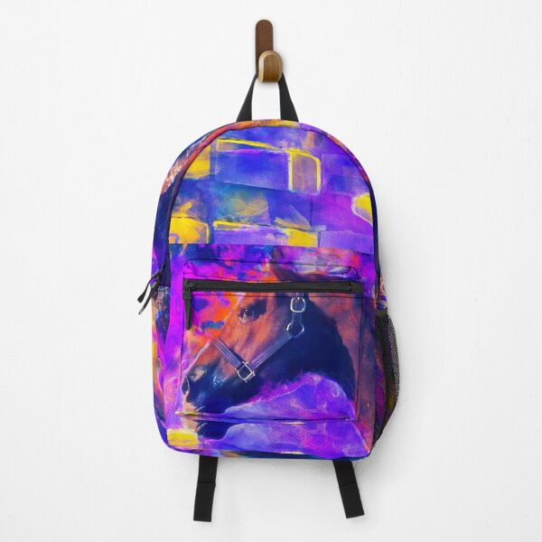 Item preview, Appaloosa horse – colorful painting in violet and yellow designed and sold by NickoPrints.