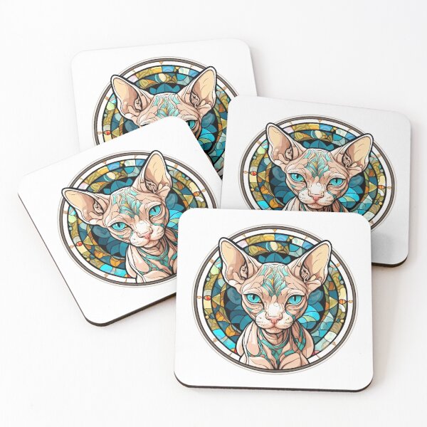 Item preview, Sphynx Stained Glass Cat Sphynx designed and sold by ThePetozoicEra.