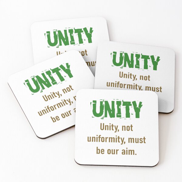 Item preview, Unity Not Uniformity - Unity Quote designed and sold by CrankyOldDude.