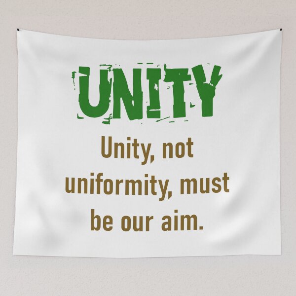 Item preview, Unity Not Uniformity - Unity Quote designed and sold by CrankyOldDude.