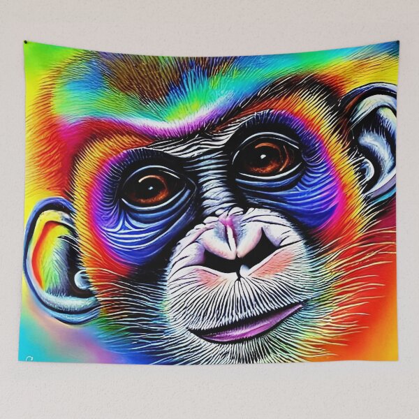 Aperçu de l'œuvre Le singe coloré 2 créée et vendue par Yossi Aharon.