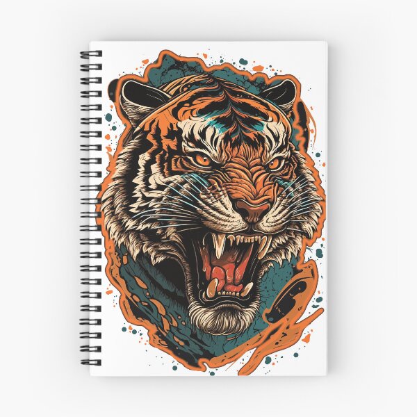 Item preview, Colorful Tiger Vector Illustration designed and sold by EvanJohnCrafts.