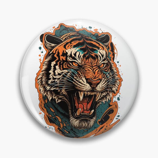 Item preview, Colorful Tiger Vector Illustration designed and sold by EvanJohnCrafts.