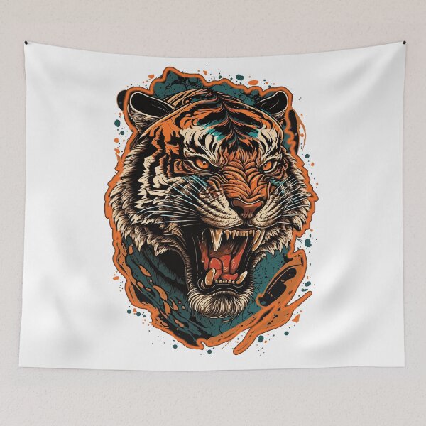 Item preview, Colorful Tiger Vector Illustration designed and sold by EvanJohnCrafts.