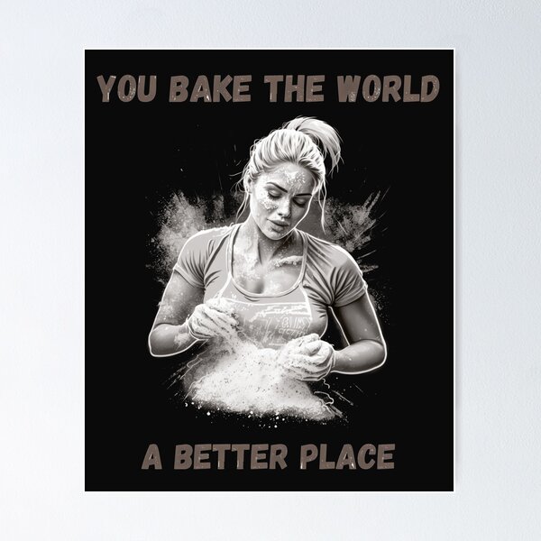 Item preview, You bake the world a better place cute baker girl  designed and sold by VectorPower.