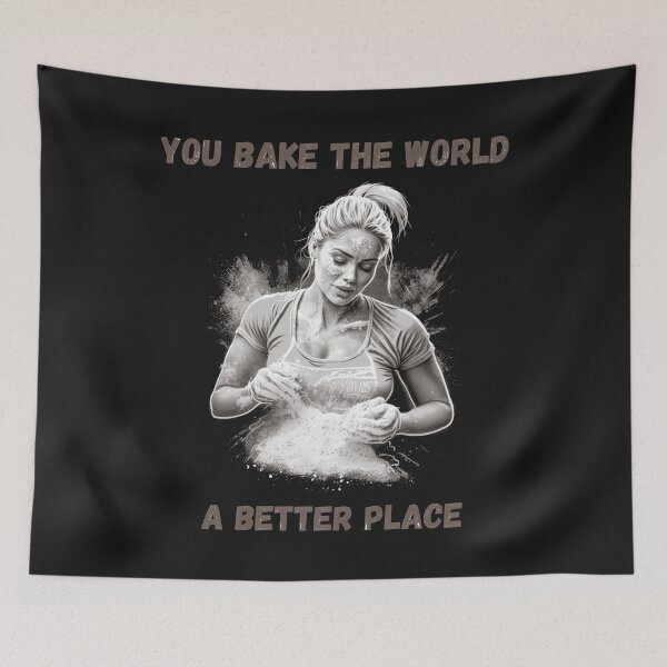 Item preview, You bake the world a better place cute baker girl  designed and sold by VectorPower.