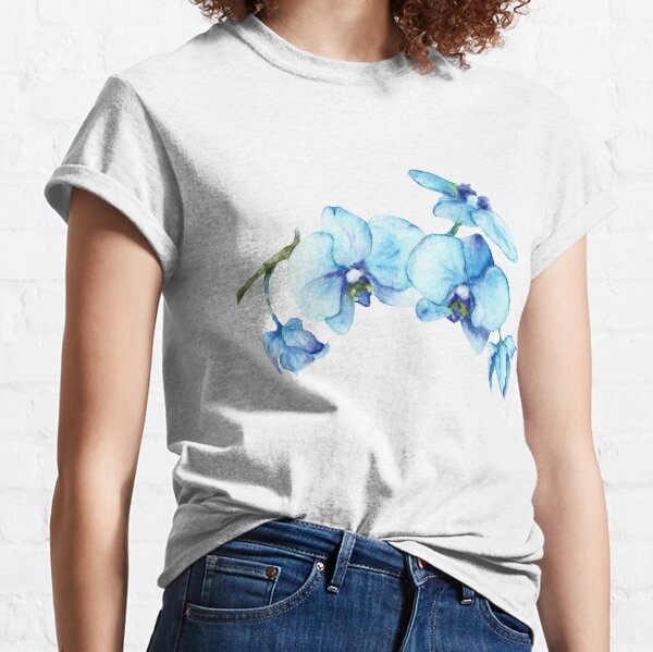 Blue Orchid Botanical Art Classic T-Shirt