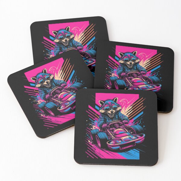 Item preview, Crazy Happy Raccoon in Racing Car designed and sold by brytfanna.