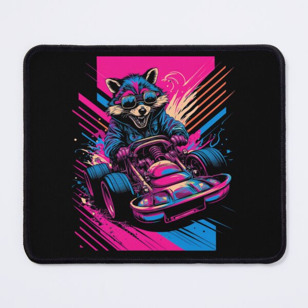 Item preview, Crazy Happy Raccoon in Racing Car designed and sold by brytfanna.
