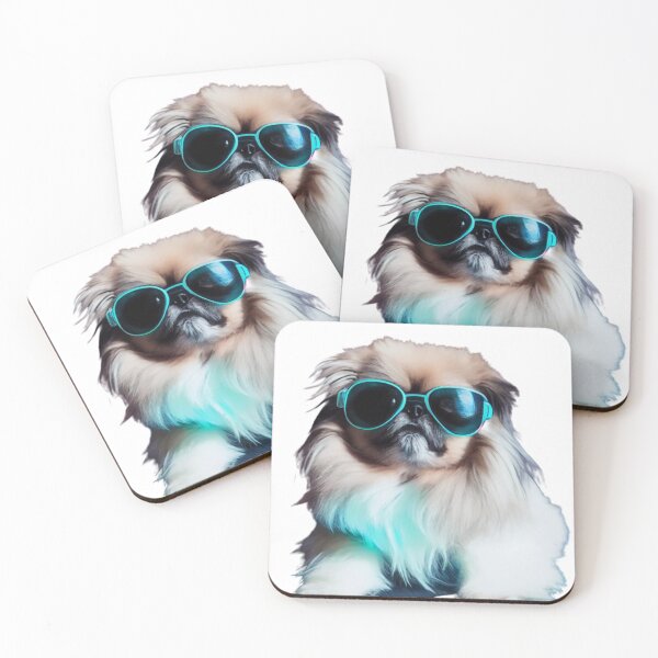 Item preview, Dog Wearing Glasses Pets Pomeranian Man Woman Light Blue Brown designed and sold by Furry-BFF.