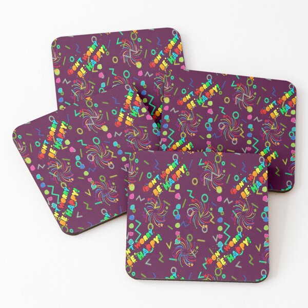 Item preview, Do not Worry be Happy Abstract Design Psychedelic Graphic Design, Abstraction, bold colorful abstract playful design inspired by nature designed and sold by Adri Barnard.
