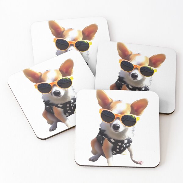 Item preview, Dog Wearing Glasses Pets Chihuahua Man Woman Black White Brown yellow designed and sold by Furry-BFF.