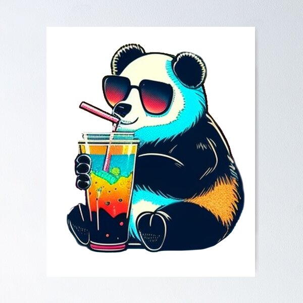 Item preview, Funny Giant Panda Design Animal Sticker Tropical Summer Vacay Mode Vacation designed and sold by reddrive88.