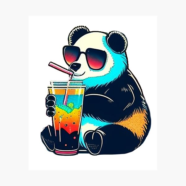 Item preview, Funny Giant Panda Design Animal Sticker Tropical Summer Vacay Mode Vacation designed and sold by reddrive88.