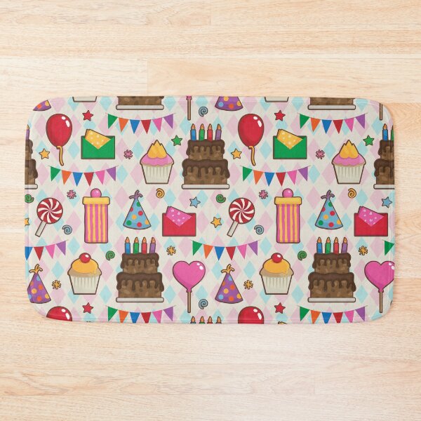 Item preview, Party Pattern with Balloons and Cake designed and sold by Blue-Banana.