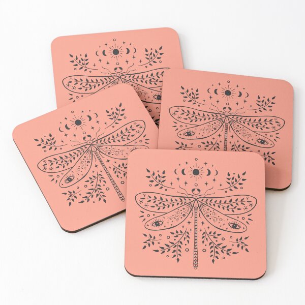 Item preview, Magical Dragonfly on Peach Pink Color designed and sold by BuBuchi.
