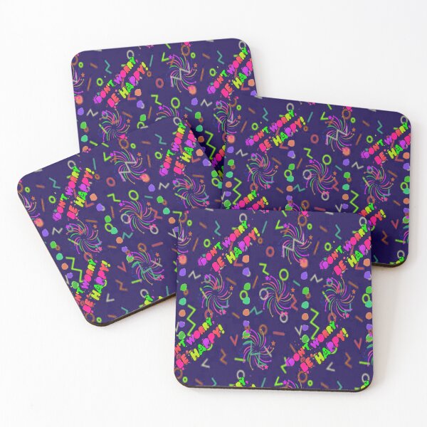 Item preview, Do not Worry be Happy Abstract Design Psychedelic Graphic Design 4, Abstraction, bold colorful abstract playful design inspired by nature designed and sold by Adri Barnard.
