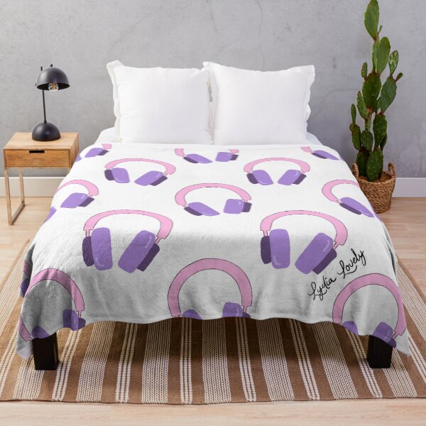 Item preview, Disco headphones collection pastel purple- white background designed and sold by Studio Lydia Lovely.