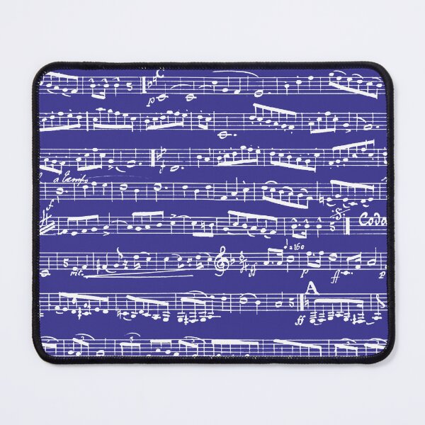 Item preview, Navy Music Notes Pattern - Dark Blue Musical Notation designed and sold by inspirationzgal.