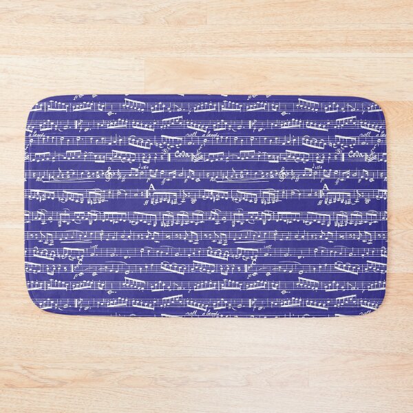 Item preview, Navy Music Notes Pattern - Dark Blue Musical Notation designed and sold by inspirationzgal.