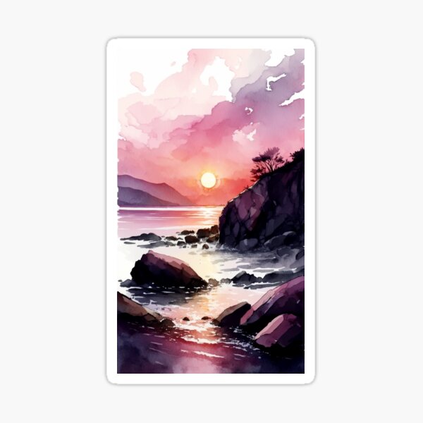 Item preview, Beach sunset designed and sold by LaMadeleine.
