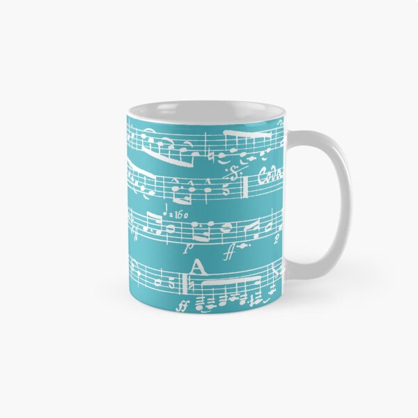 Item preview, Turquoise Music Notes Pattern - Aqua Teal Musical Notation designed and sold by inspirationzgal.