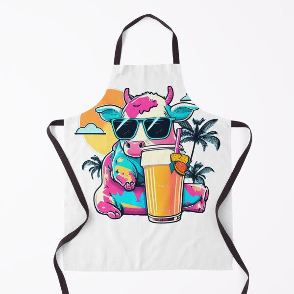 Item preview, Funny Cow Design Farm Animal Sticker Tropical Summer Vacay Mode Vacation designed and sold by reddrive88.