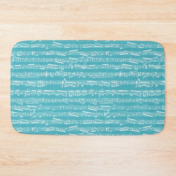 Item preview, Turquoise Music Notes Pattern - Aqua Teal Musical Notation designed and sold by inspirationzgal.