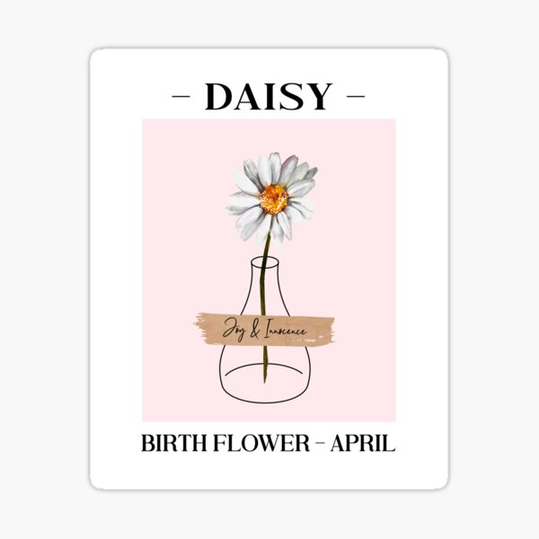 Item preview, Daisy - Birth Flower April designed and sold by papierquarell.