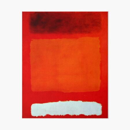 HQ red-white-and-brown by mark rothko - high quality painting Art Board Print