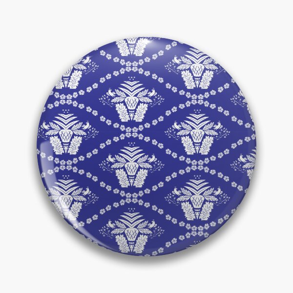 Item preview, Traditional Damask Pattern in White &Blue designed and sold by BlissDrizzle.
