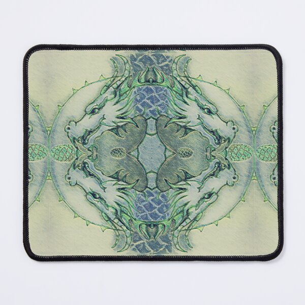 Item preview, Dragon Passing on Knowledge Pine Cone Twirl Blue Green Watercolor 2024 designed and sold by SpiritGifts.