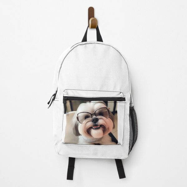 Item preview, Dog Wearing Glasses Pets Shih Tzu Headphones Cool Man Woman white black designed and sold by Furry-BFF.