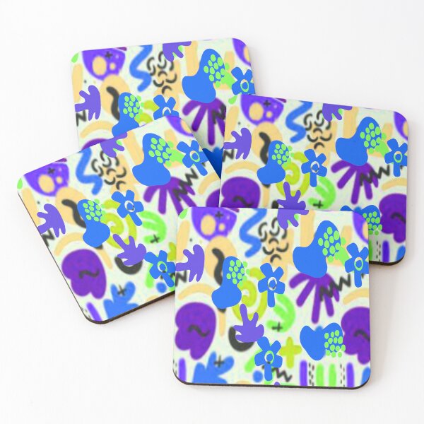 Item preview, Joy Abstract Design Psychedelic Graphic Design 5, Abstraction, bold colorful abstract playful design inspired by nature designed and sold by Adri Barnard.