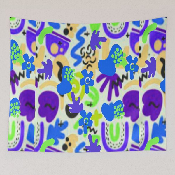 Item preview, Joy Abstract Design Psychedelic Graphic Design 5, Abstraction, bold colorful abstract playful design inspired by nature designed and sold by Adri Barnard.