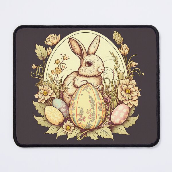 Item preview, Easter Bunny Funny Vintage Floral Egg Hunting Rabbit Easter designed and sold by SecretDicer.