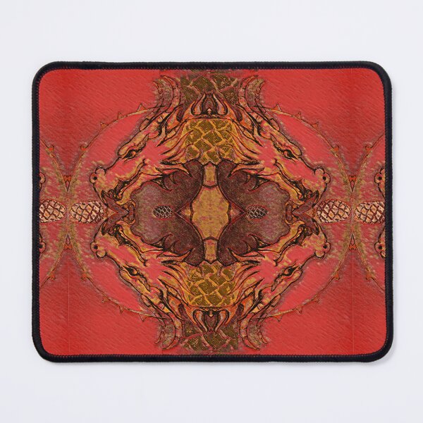 Item preview, Dragon Passing on Knowledge Pine Cone Twirl Red Gold Painting 2024 designed and sold by SpiritGifts.