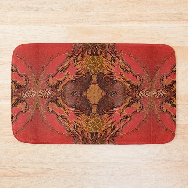 Item preview, Dragon Passing on Knowledge Pine Cone Twirl Red Gold Painting 2024 designed and sold by SpiritGifts.