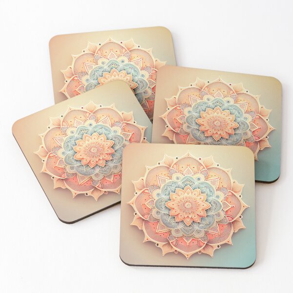 Aperçu de l'œuvre Dgf mandala rose du bonheur. Fond dégradé créée et vendue par TetianaArt.