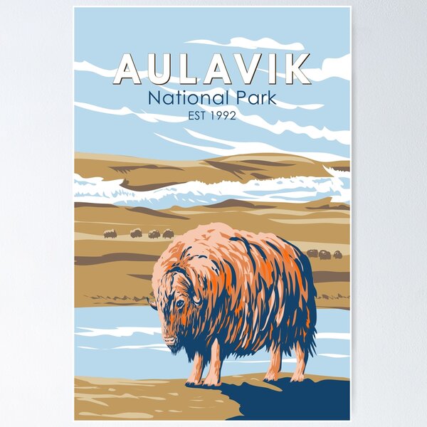 Item preview, Aulavik National Park Canada Musk Ox Vintage designed and sold by KrisSidDesigns.