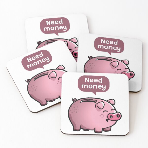 Item preview, Need Money - Cute Piggy Bank designed and sold by ChickKingdom.