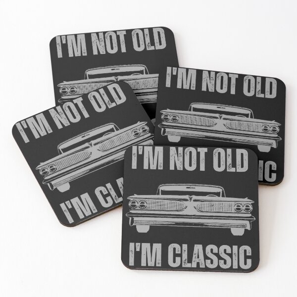Item preview, I'M NOT OLD, I'M CLASSIC, VINTAGE STYLE, DISTRESSED FONT, CLASSIC CAR designed and sold by DanaMire.