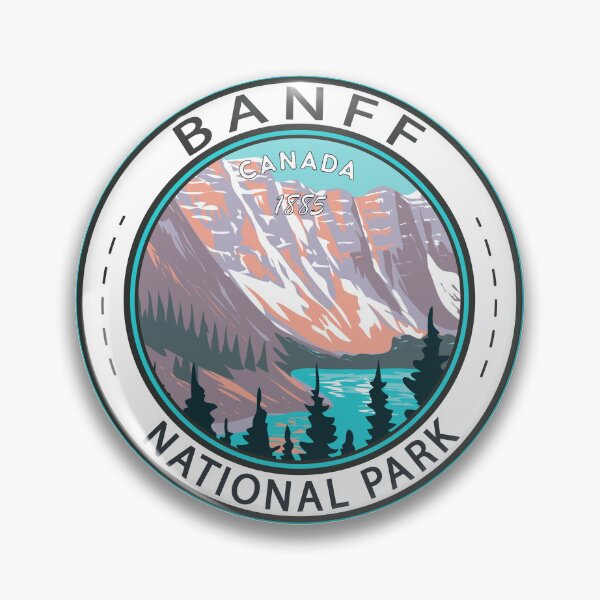 Item preview, Banff National Park Moraine Lake Badge designed and sold by KrisSidDesigns.