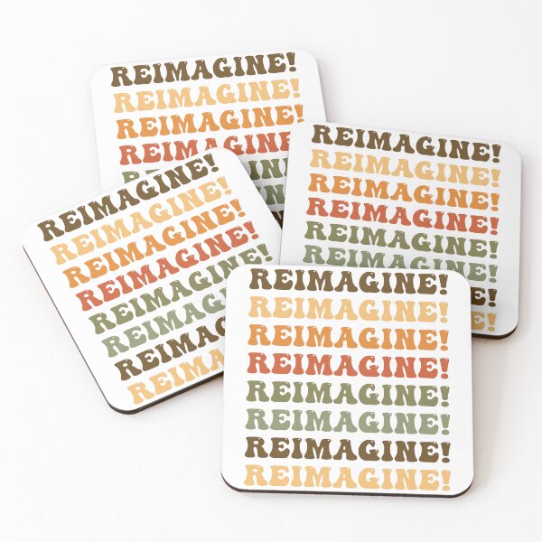 Item preview, Retro Vintage Reimagine! inspirational quote designed and sold by teeteeworld.